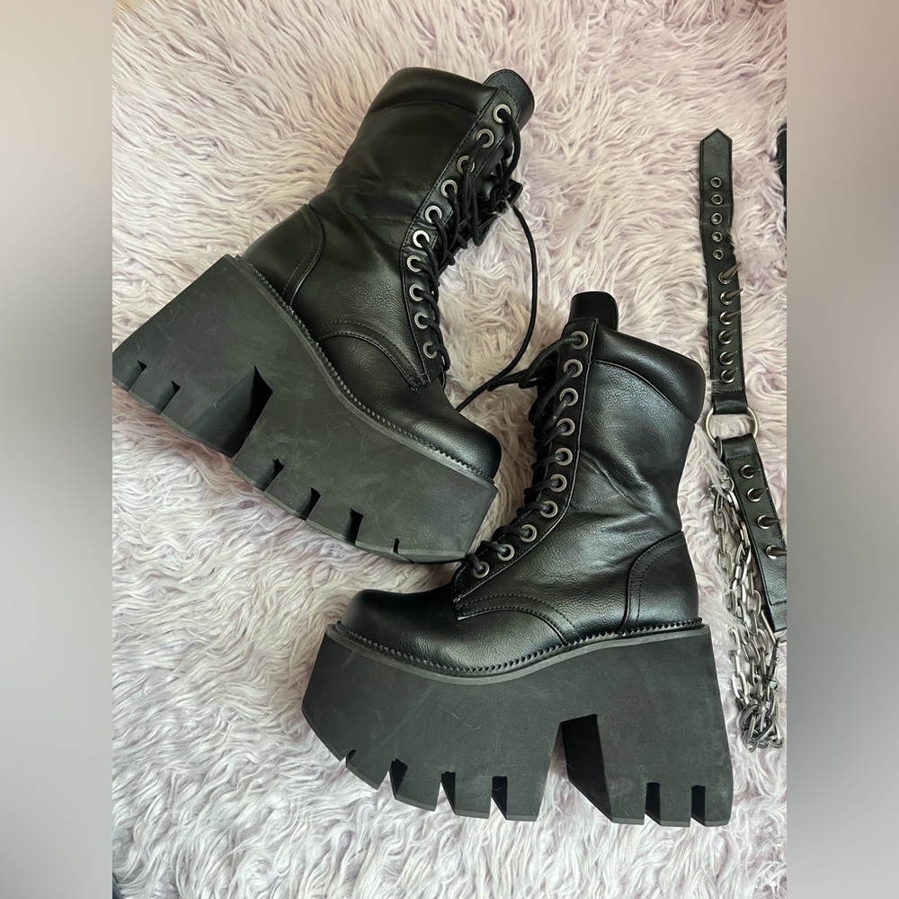 Platform Combat Boots